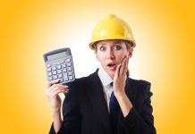 This will be an unforgettable opportunity woman with hardhat and calculator