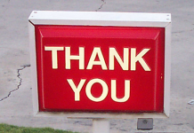 What’s a “Thank You” really worth? Thank You sign