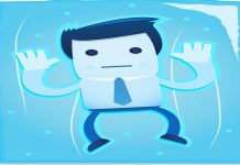 How to handle being frozen-out by colleagues Man in block of ice